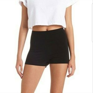 High Waist Biker Spandex Cuffed Shorts
